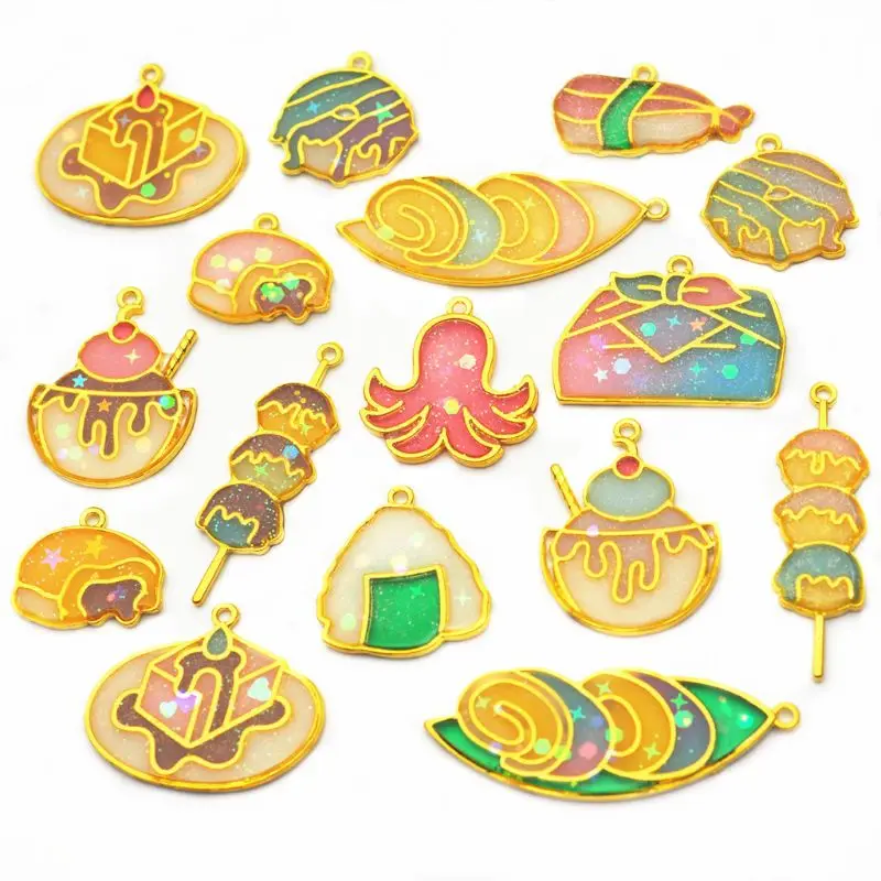 

10Pcs Food Resin Frame Open Bezels Setting Blank Pendants Resin Jewelry Making Resin Charm Jewelry Findings