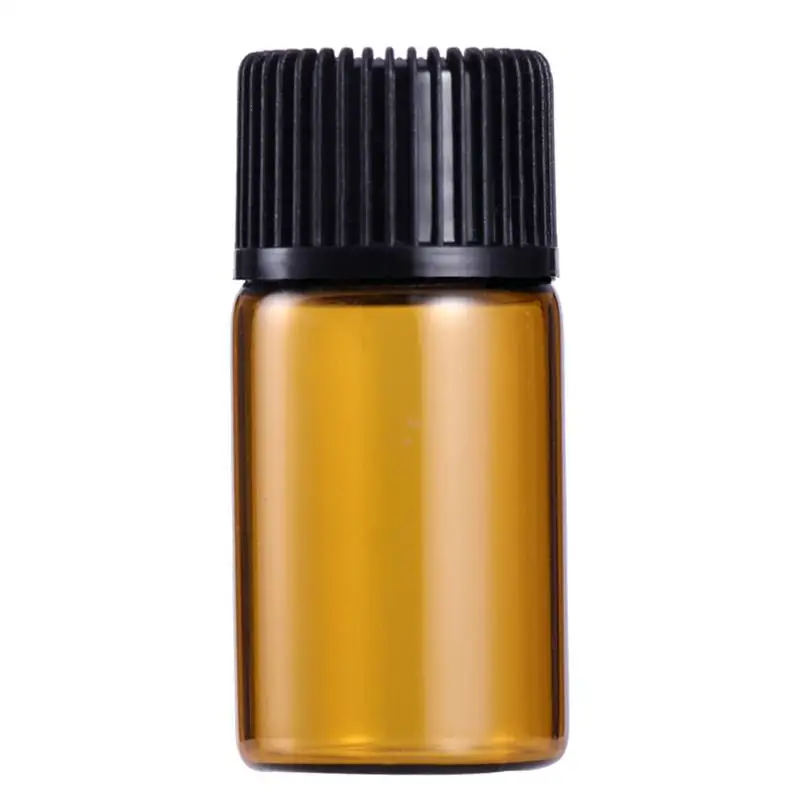 18 шт 3 мл мини янтарные стеклянные флаконы бутылки с крышкой редуктора отверстия