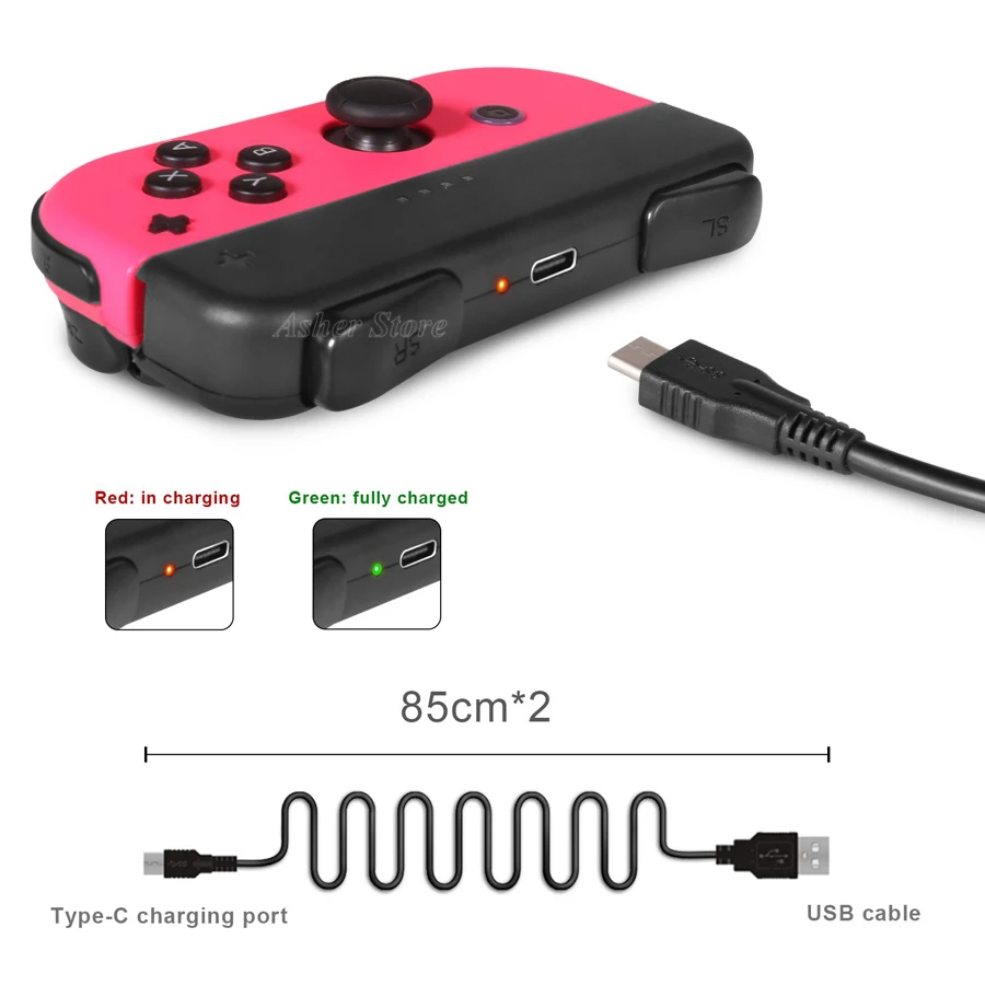 Nintend Switch Joy-con LED Charging Dock Station Handle Grip Mini Charger Holder Stand for Nintendo Switch Joycon Accessories