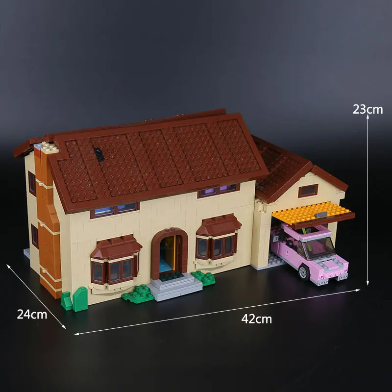 Bloco de Construção Compatível com Lepining Brinquedos para Crianças Filme Brinquedos Simpsons Casa 2575 Pçs Tijolo 71006 Presente Aniversário Dhl 16005 14 Cheap compatible lego