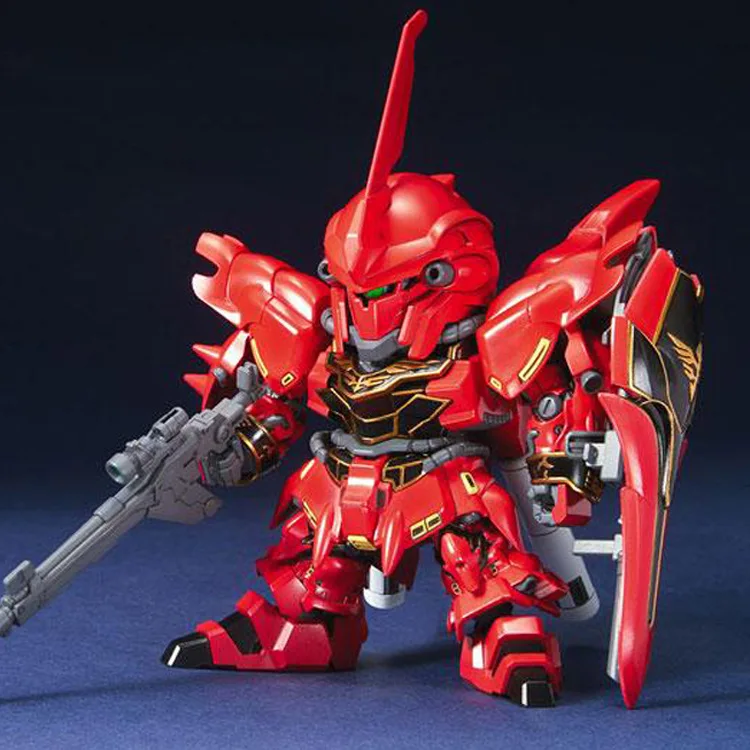 

DIY Assemble Red Color Q Version Gundam One-eyed Mech Warrior Childhood Educational Assembling Building High Quality Puzzle Toy