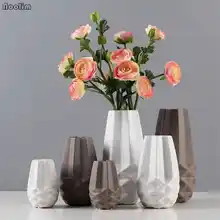 Простая Современная столешница ваза для цветов креативный скандинавский стиль Свадебная сушеная ваза для цветов керамические изделия украшения для дома и офиса