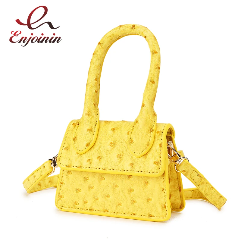 

High Quality Yellow Dot Pattern Pu Fashion Ladies Casual Handbag Shoulder Bag Styling Small Bag Female Crossbody Bag Pouch Totes