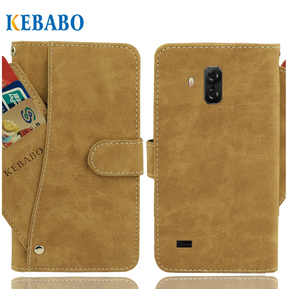 

Vintage Leather Wallet Blackview BV9600 Pro Case 6.21" Flip Luxury 3 Front Card Slots Cover Magnet Stand Phone Protective Bags