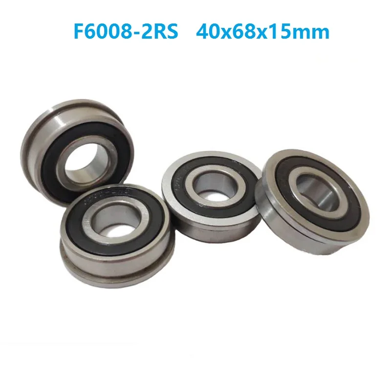 50pcs F6008-2RS F6008RS F6008 2RS RS Flanged Bearing 40x68x15mm flange deep groove ball bearings 40*68*15 | Обустройство дома