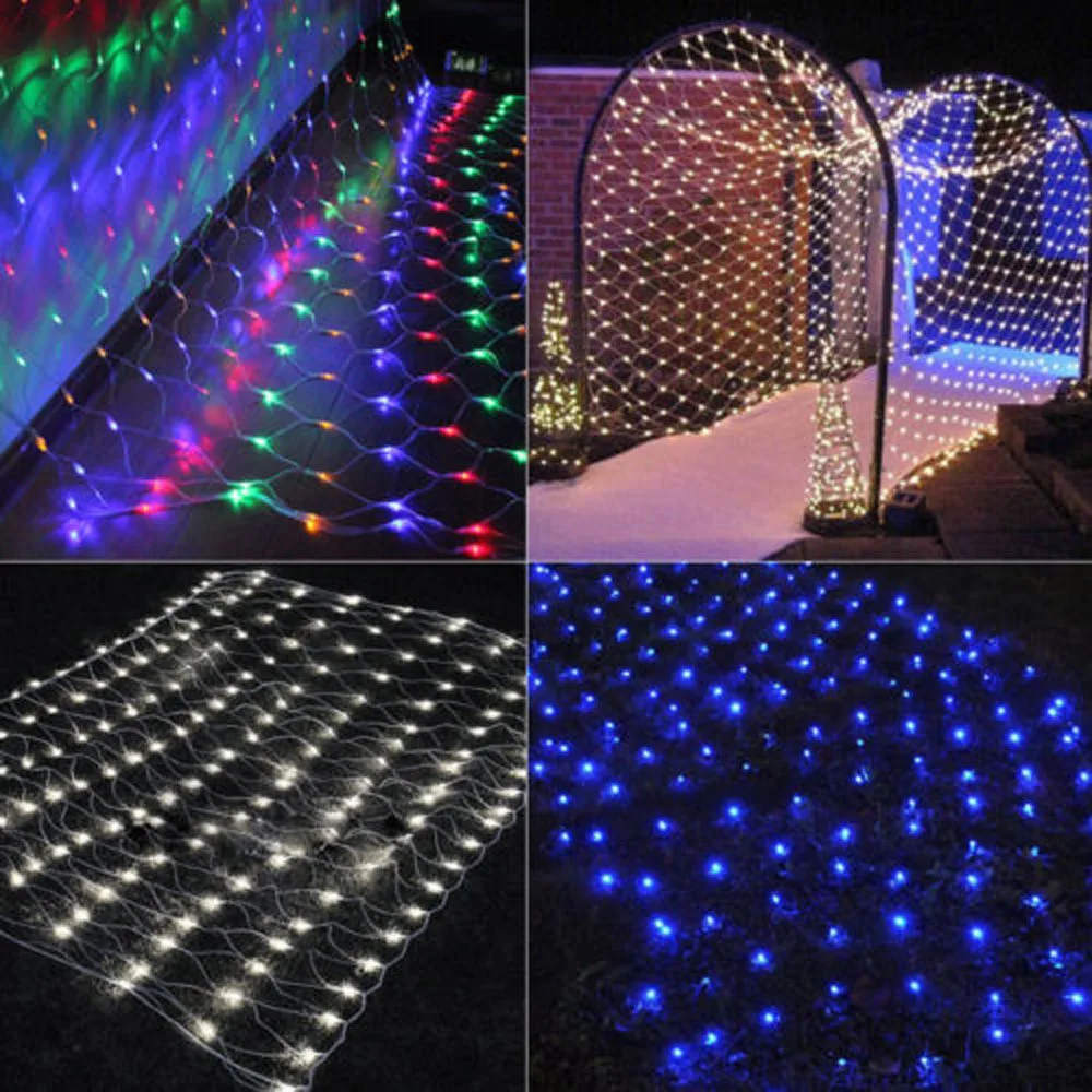Крытый и открытый украшения красочные 3 м x 2 200LED гирлянда сказочные огни сетка