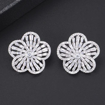 

SISCATHY Luxury Goegeous Statement Stud Earrings Charms Women Girls Flower Earrings Jewelry Gifts boucle d'oreille femme