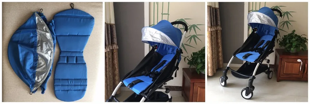 baby stroller accessories on sale Textile 165 SunShade+seat cushion Baby Stroller Accessoire Fit for yoya strollers mat sun canopy shield poussette pad oxford baby stroller accessories essentials