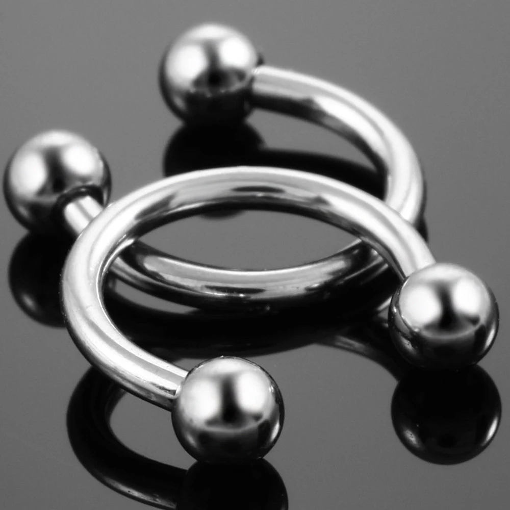 

Unisex Titanium Anodized Circular Barbell Horseshoe Ring U Shape Earbone Nose Hoop Ear Cartilage Tragus Piercing Ring Gift Party