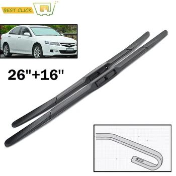 

Misima Windshield Windscreen Wiper Blades For Honda Accord 7th Generation Europe Japan Model 26"&16" 2003 2004 2005 2006 2007