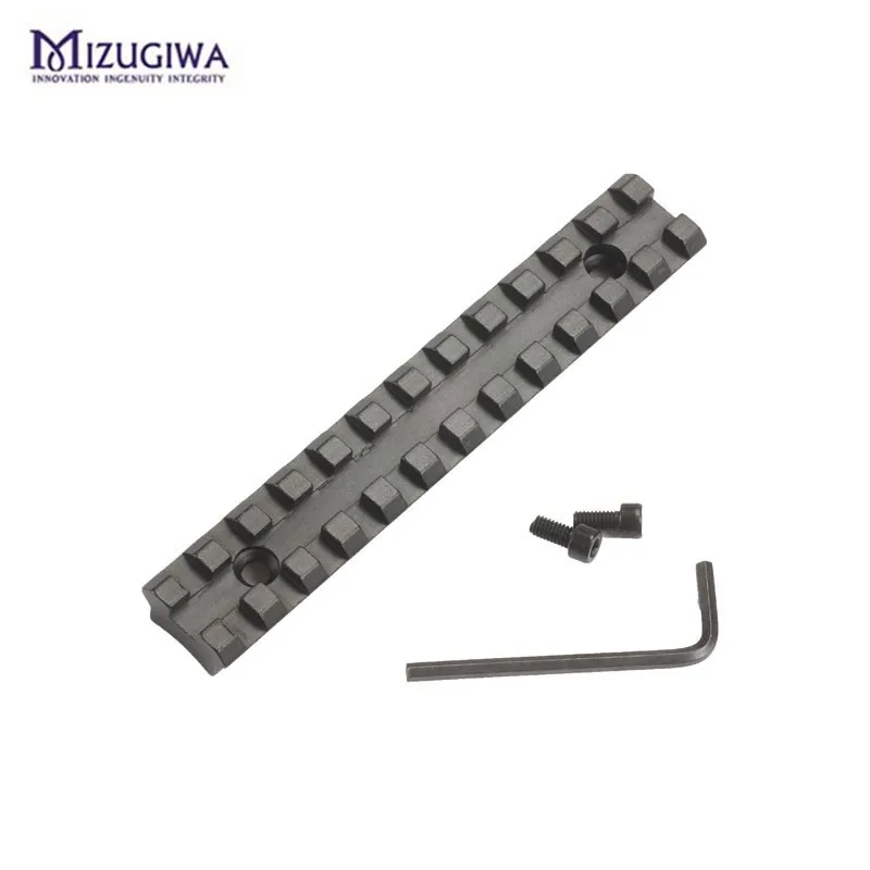 Mizugiwa 20 мм Picatinny Rail Weaver Mount Base 12 слотов 124 5 в длину для охотничьего пневматического