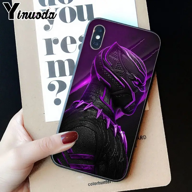 Yinuoda Marvel Heroes Черная пантера Новинка чехол для телефона Fundas для Apple iPhone 8 7 6 6 S плюс X XS MAX 5 5S SE XR крышка мобильного телефона