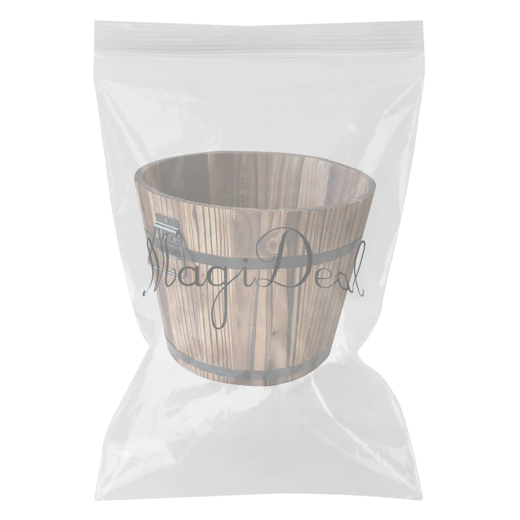 High quality Wooden Bucket Pot Flower Planter Barrel Patio Garden Outdoor Home Decor #1 S