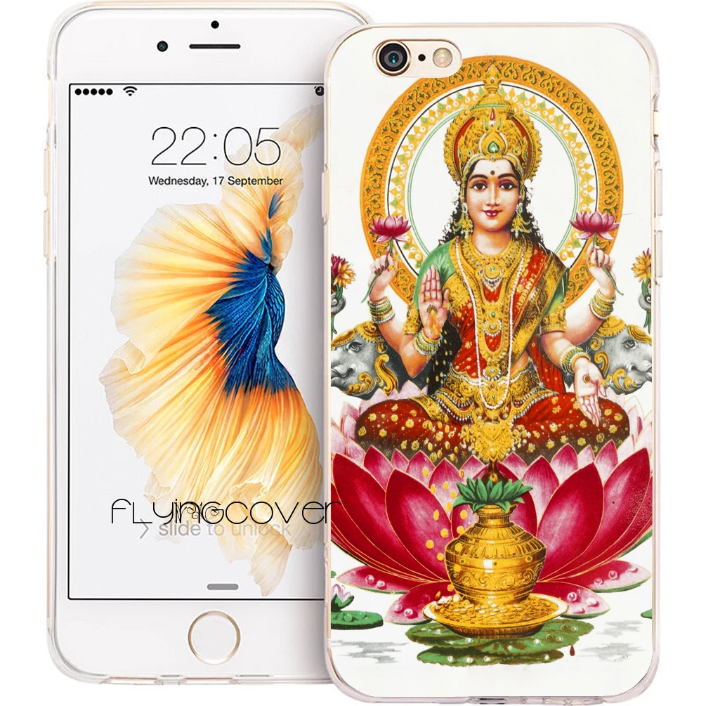 Coque Lakshmi Hindu Goddess Clear Soft Silicone Phone Cases for iPhone XS Max XR X 7 8 6 6S Plus 5S 5 SE 5C 4S 4 iPod Touch 5. |