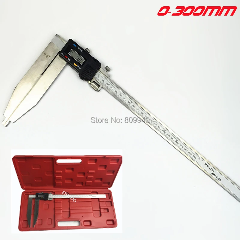 

High quality 300mm/12inch heavy duty digital caliper electronic long jaw vernier caliper 0-300mm with 150mm long jaw