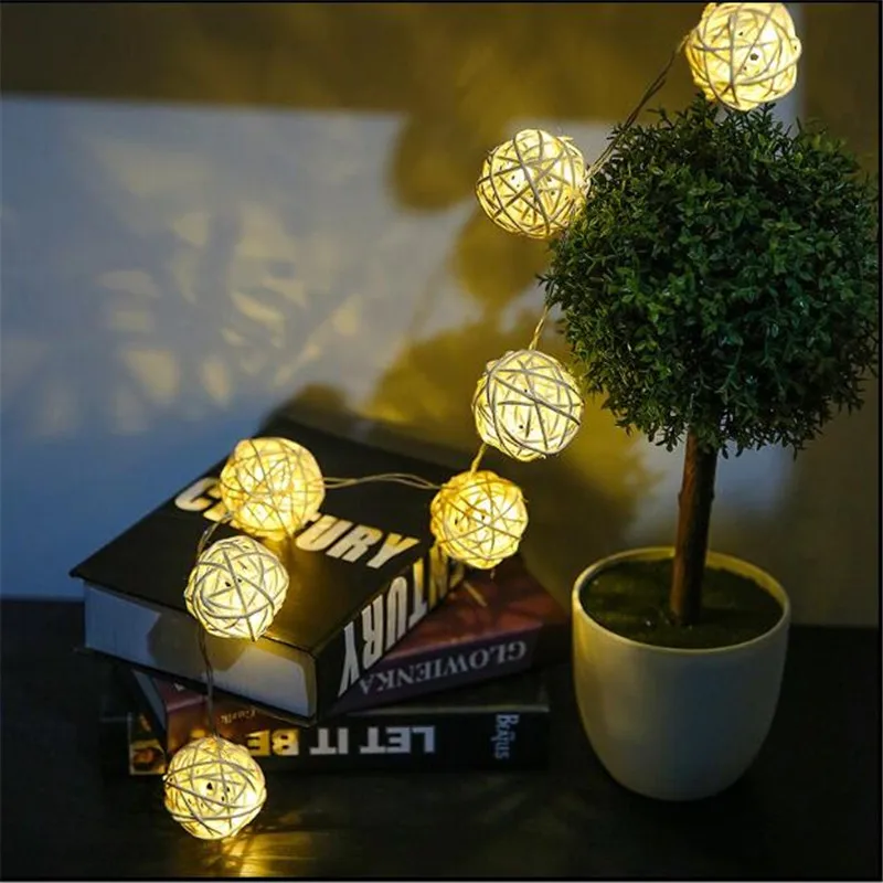 220V LED String Lights 4M 20pcs Handmade Rattan Balls led String Lights Fairy Party Wedding light,Patio,Home room Decor 220V LED String Lights 4M 20pcs Handmade Rattan Balls led String Lights Fairy Party Wedding light,Patio,Home room Decor