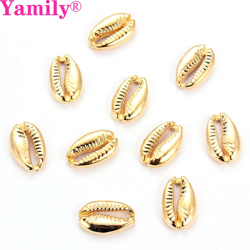 Yamily 15 шт./19*12 мм Золотая богемная ракушка-корова подвеска-Шарм изготовление DIY
