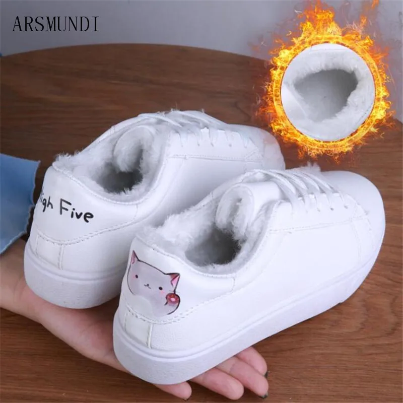 

ARSMUNDI Winter Mandatory Women Boots Shoes Botas Feminina Female Ankle For boot sneakers Plush Keep warm Botas Mujer M119