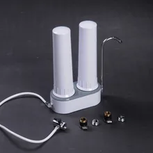 Столешница двухступенчатый очиститель воды/кухонный фильтр для воды/домашний фильтр+ Керамическая свеча комбинированный карбоновый блок, KDF& сульфит кальция