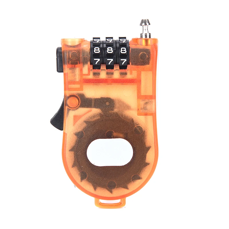 1pc Mini Extendable Wire Anti Theft 3 Digit Security Code Cable Lock Password Long Roller Pram Padlock Rope Ski Bicycle Parts