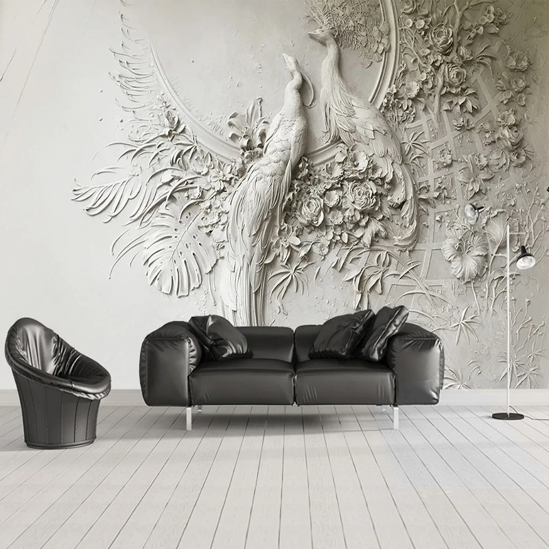 Wallpapers Living Room Canvas 3D Murals Textile Wallpaper Bedroom Walls Covering 
