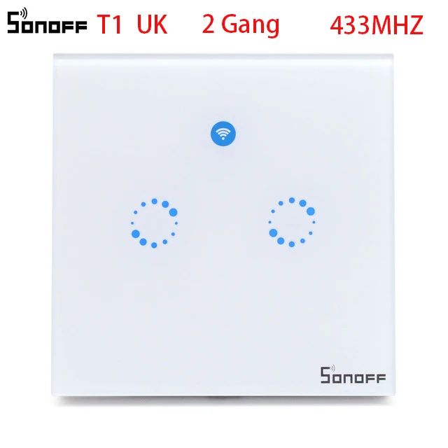 ITEAD Sonoff T1 ЕС Великобритания США Смарт Wi-Fi APP/Touch Управление настенный выключатель света 1/2/3 Gang 86 Тип стены сенсорный выключатель Умный дом - Комплект: T1 UK  2C
