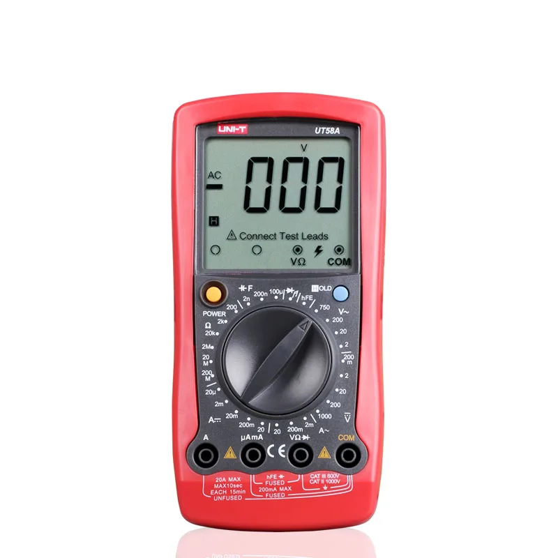 2016 Original UNIT UT58A Professional Electric Digital Multimeter LCD Digital Multimeter AC DC Voltage Current Capacitance