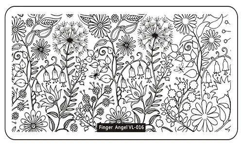 Finger Angel 1 шт. пластины для штамповки ногтей 6*12 см штамп изображения пластины прекрасная Корона бабочки узоры ногти маникюрный шаблон инструмент - Цвет: VL016