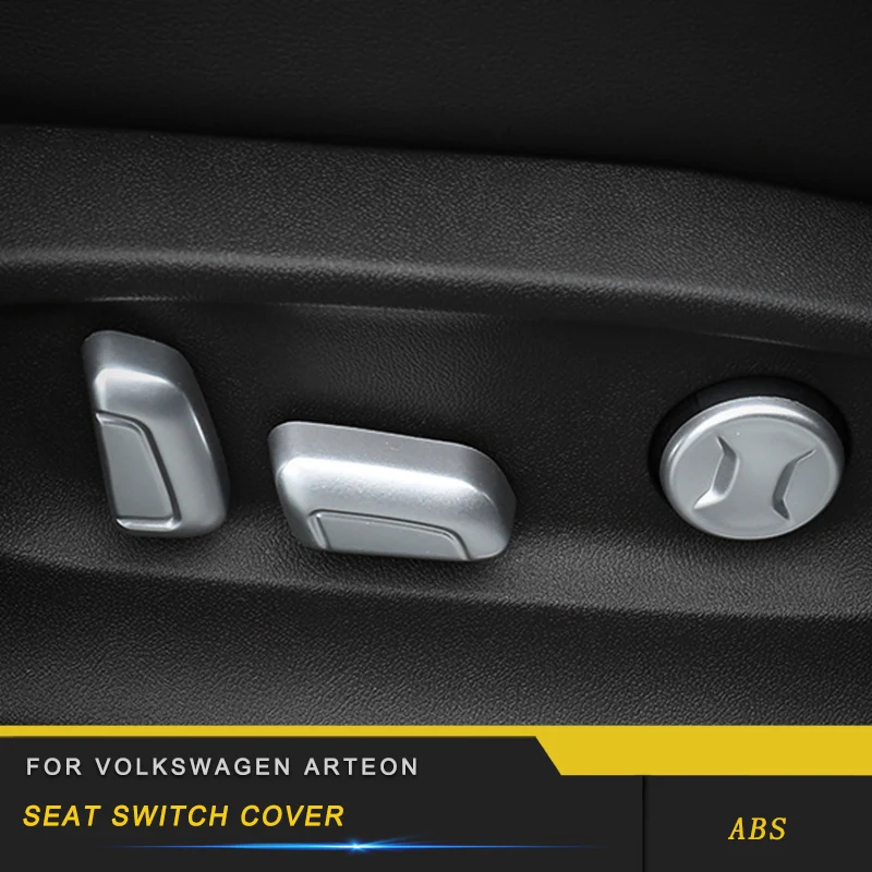

6pcs/set ABS Electroplate Chrome Interior Power Seat Adjustment Switch Cover Trims for Volkswagen Arteon