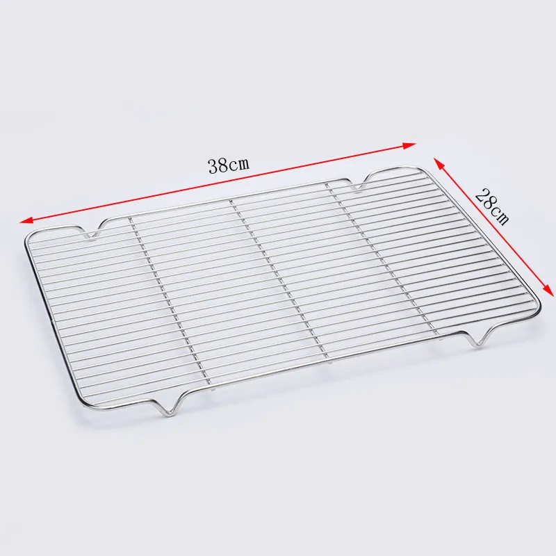 mesh 38x28cm Проволочная решетка для приготовления кебаба на пару, сетка для барбекю, сетка для гриля, инструмент для барбекю, сетка из углеродистой нержавеющей стали, глубокая квадратная пластина, лотки для хранения кафетерия - Цвет: mesh 38x28cm