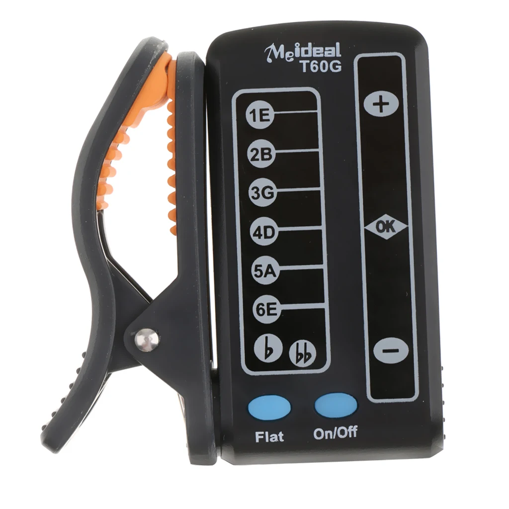 Simple Practical Auto-Off LED Guitar Tuner for Acoustic Electric Guitar T60G Clip On Guitar Tuner  Guitar Accessory