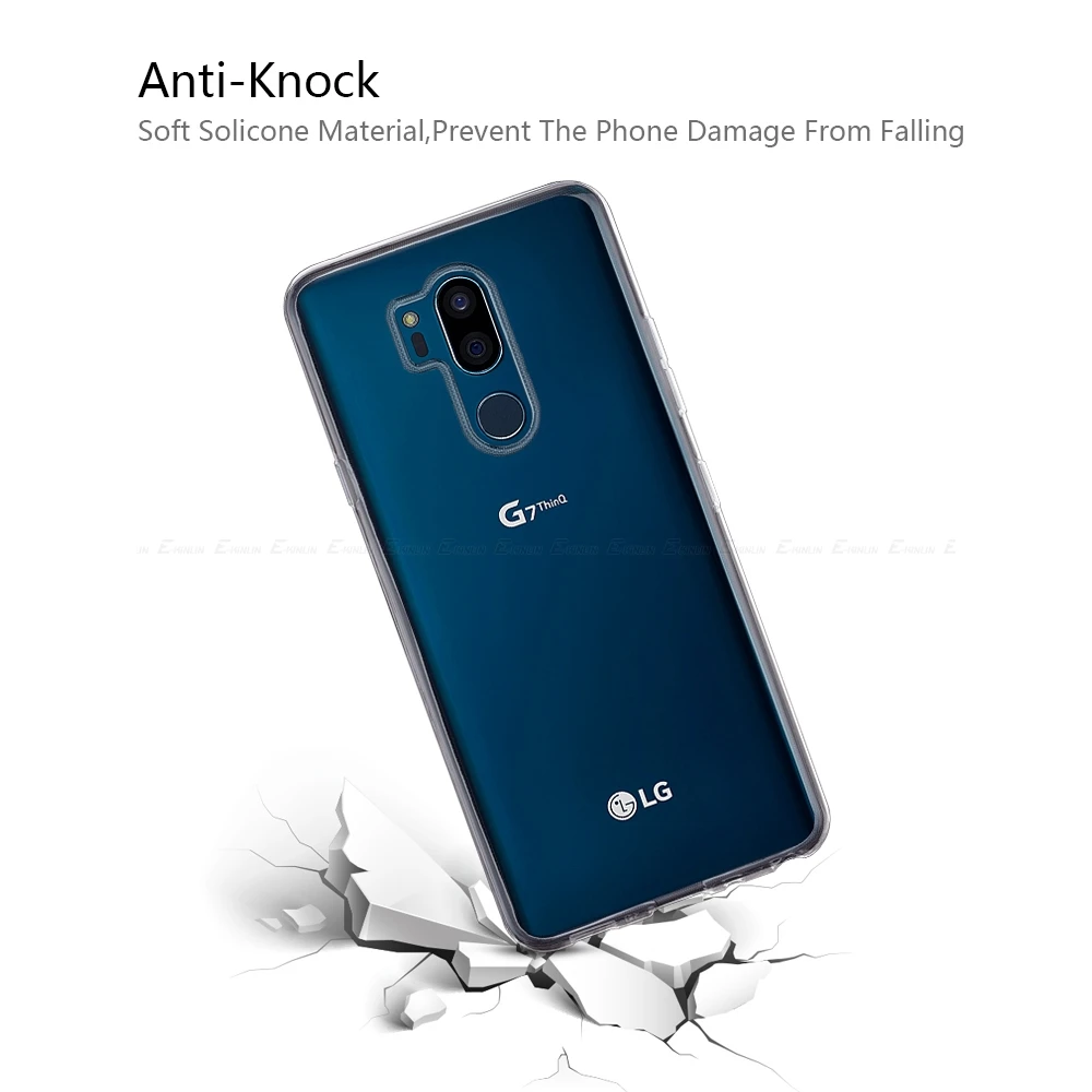 Прозрачный мягкий силиконовый чехол для телефона LG Q8 Q7 Q6 Q6a G8S G8X G7 G6 V60 V50 V50S V40 V35 V30