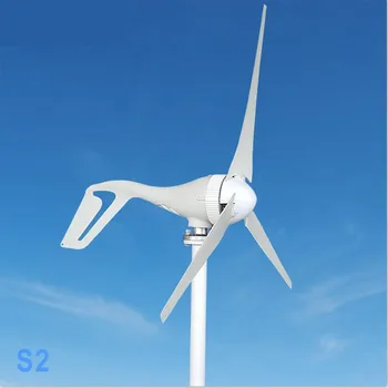 

Wind Turbine Generator with Charge Controller 400W 300W 200W 100W 12V 24V AC 2.0m/s Low Wind Speed Start, 3 5 Blades windmill