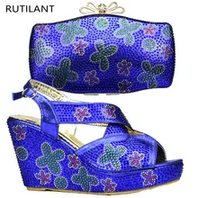 רויאל כחול נעלי וערכות תיק לנשים איטלקי נעלי Envio חנם אפריקאי נעליים נעליים איטלקיות תיק(China)