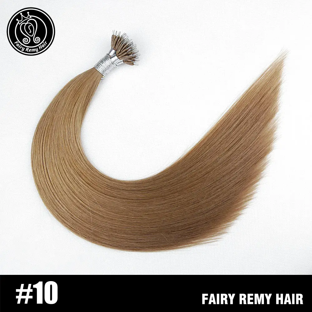 #10 Сказочные волосы remy 0,8 г/локон 16 дюймов Remy микро бусины для наращивания волос в нано кольцах ссылки российские натуральные волосы Платина блонд цвет 40 г - Цвет: #10