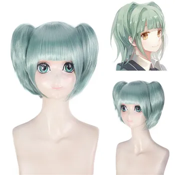 

Japanese Anime Assassination Classroom Kayano Kaede Green Cosplay Wig with 2 pony tails Comic Role Play Hair