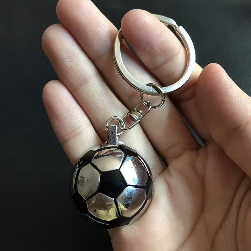 Футбол кольцо для ключей полу-круглой формы с зеркало заднего вида брелок подвесное украшение футбольная командная форма для поклонников футбола Детский праздник подарки