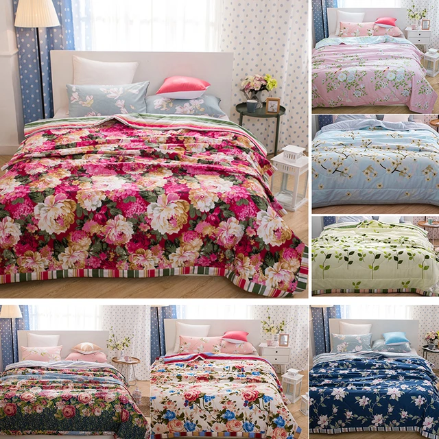 Buy Pure Cotton Floral Summer Thin Single Twin Full