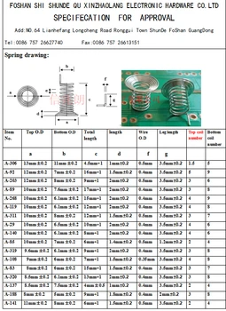 

1000PCS spring with tin coated compression spring touch spring