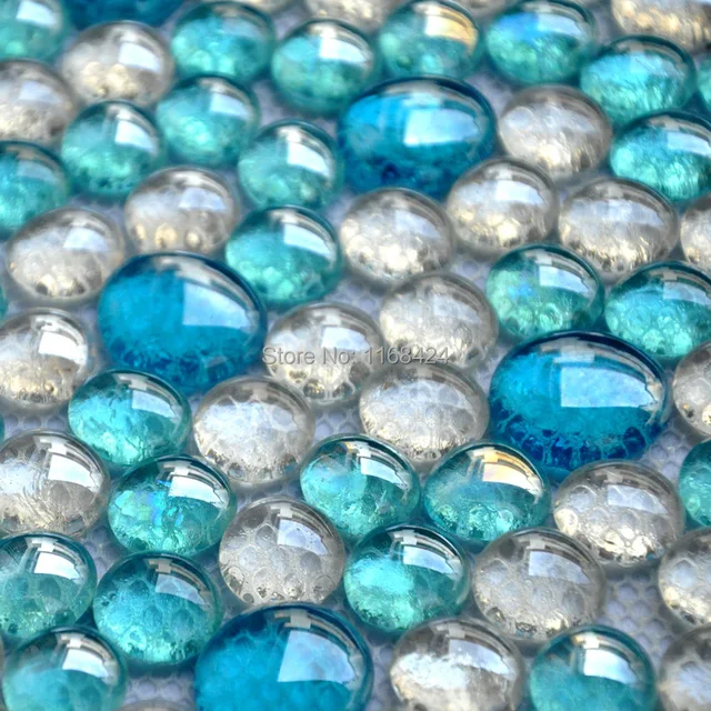 blue mosaic glass beads crystal glass mosaic tile EHM1018 for kitchen