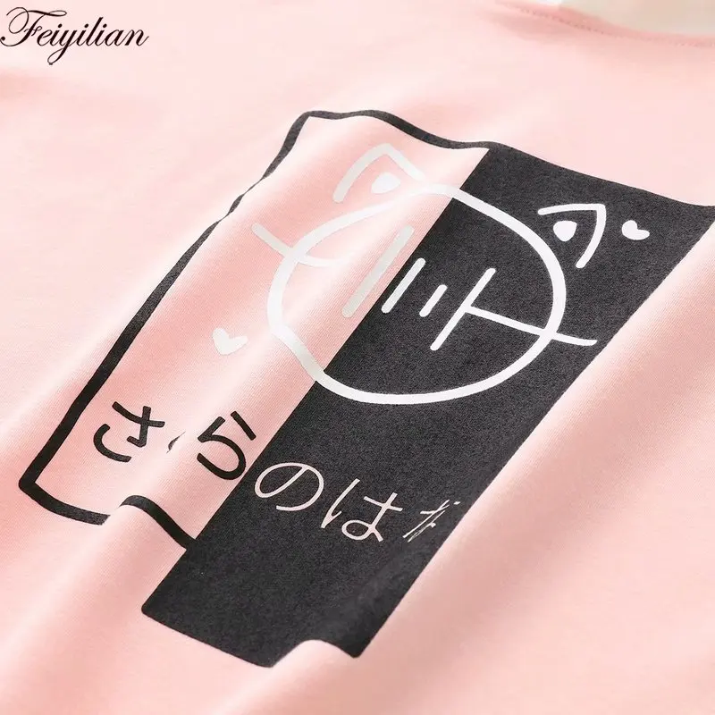  Preppy Style Note Printed Cotton Hoodies Sweatshirts 2018 Autumn Women Long Sleeve Student Hooded P