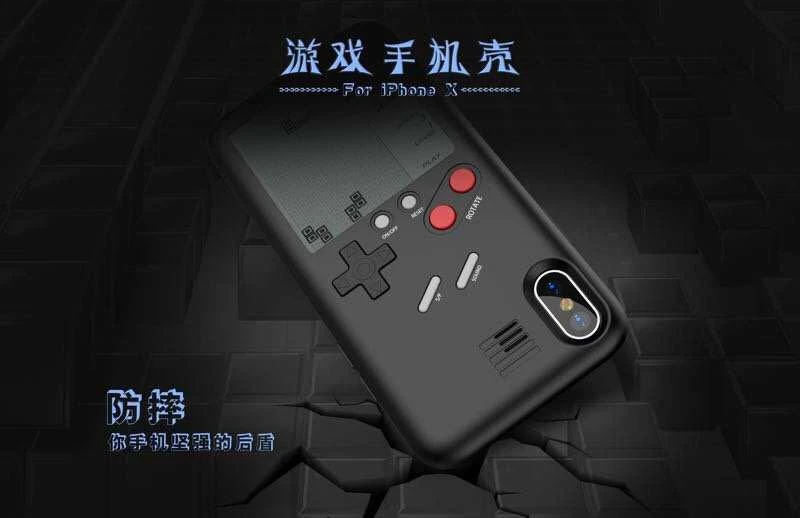 GB Gameboy Tetris Phone Case for iPhone X 6 6s 7 7plus 8 8plus Plus XS Max XR Play Blokus Game Console Cover Without Battery