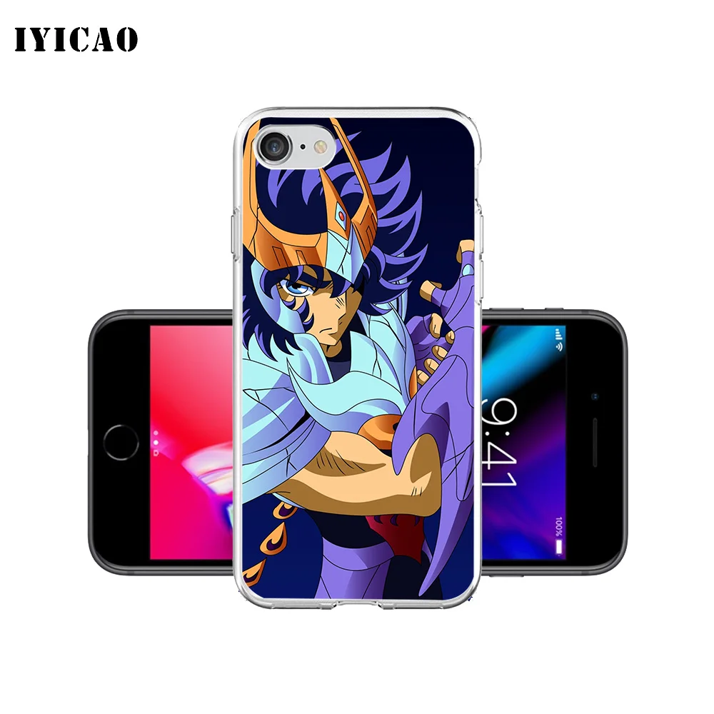 IYICAO мультфильм Saint Seiya Мягкий силиконовый чехол для телефона iPhone X XR XS MAX 6 6s 7 8 Plus 5 5S