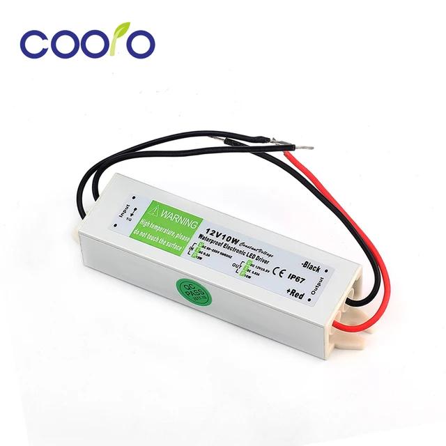 dc 12v 10w waterproof ip67 electronic led driver outdoor use power