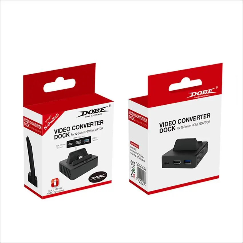 USB 3.0 المحمولة HDMI التلفزيون الفيديو Conventor عمود شحن حوض بارد لنينتندو التبديل NS وحدة محول HDMI مع نوع-C الطاقة