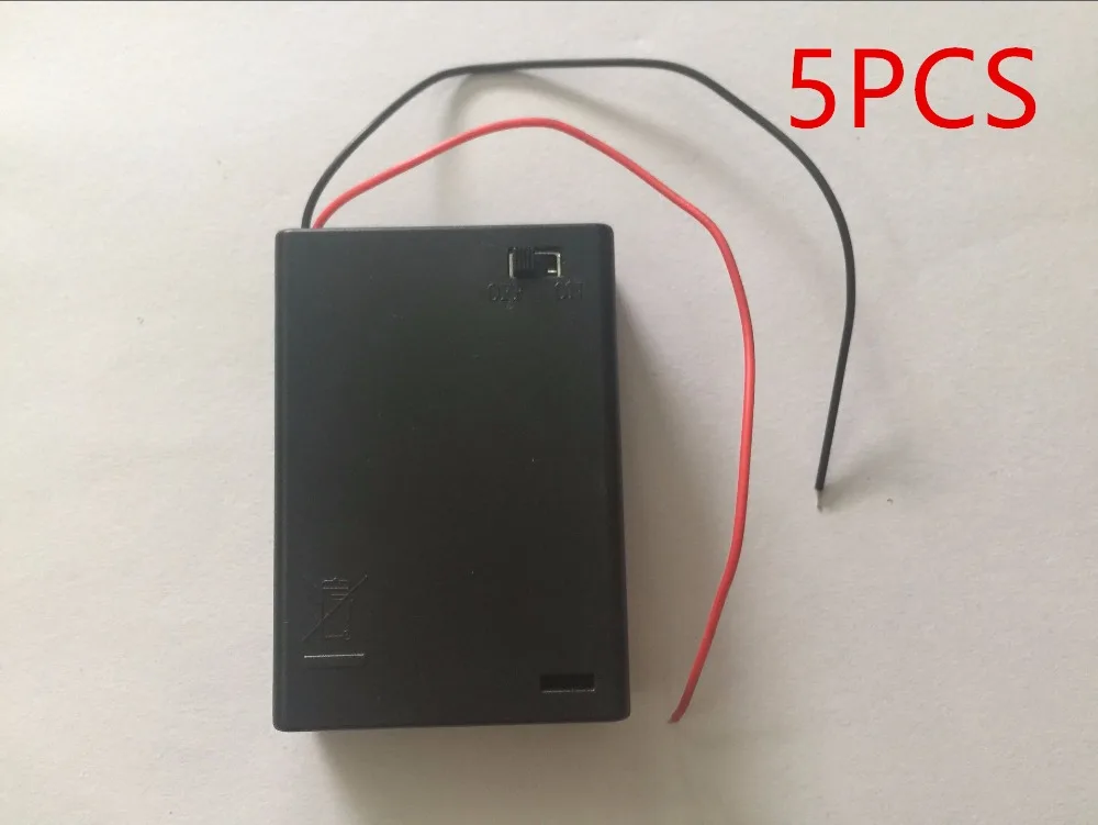 5Pcs 4 x AAA Batteries Battery Holder Case Storage w On/Off Switch |