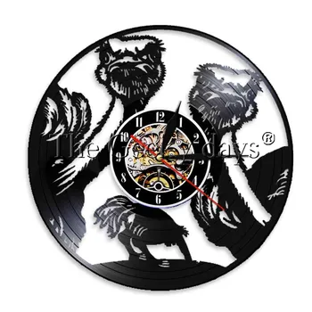 

1Piece Ostrich Wall Art Birds LED Wall Sign Led Lighting Africa Safari Animal Ostrich Vinyl Record Clock Kid Room Ornament