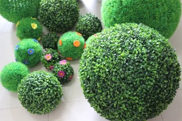 Tienda online bola de hierba artificial hojas verdes con hojas ... Jardín creativo Decoración