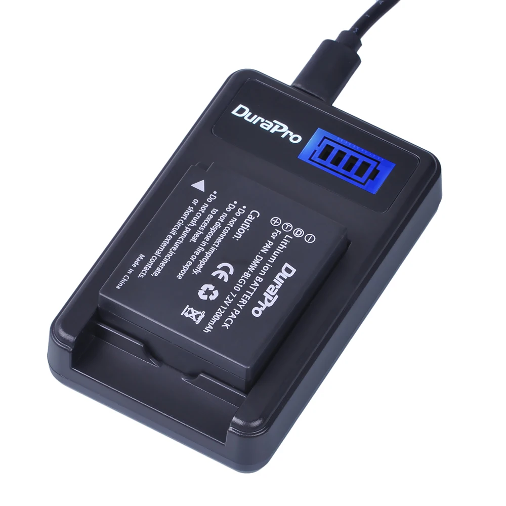 DuraPro DMW-BLG10 BLG10E BLG10PP BLE9 BLE9E BLE9PP Камера Батарея+ ЖК-дисплей USB Зарядное устройство для цифрового фотоаппарата Panasonic Lumix DMC GF6 GX7 GF3 GF5 BLE9