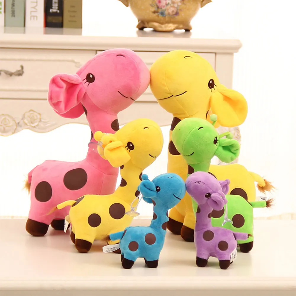 C1C3 Cotton Stuffed Animal Comforting Accompany 25cm Plush Giraffe Toy 